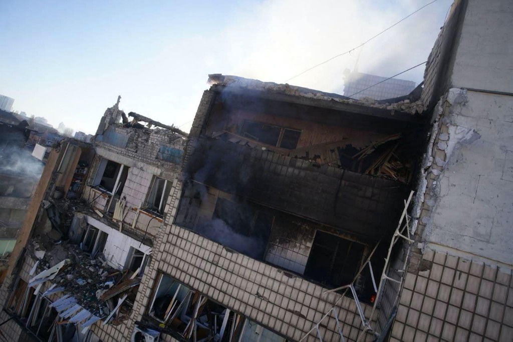 Der Sitz der Jugend für den Frieden in Kiew wurde durch eine Bombe zerstört